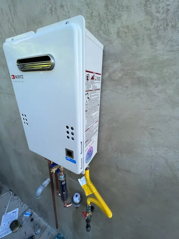 Tankless water heater installation for Sterling Ranch homes